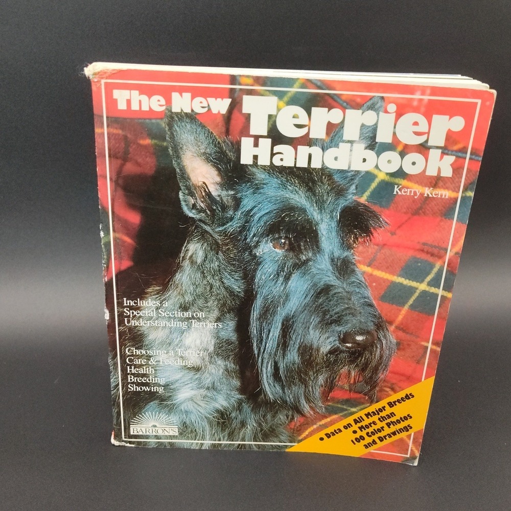 New Terrier Dog Book Handbook Kerry Kern‎ Barron's 1988 Paperback📸SEE📸